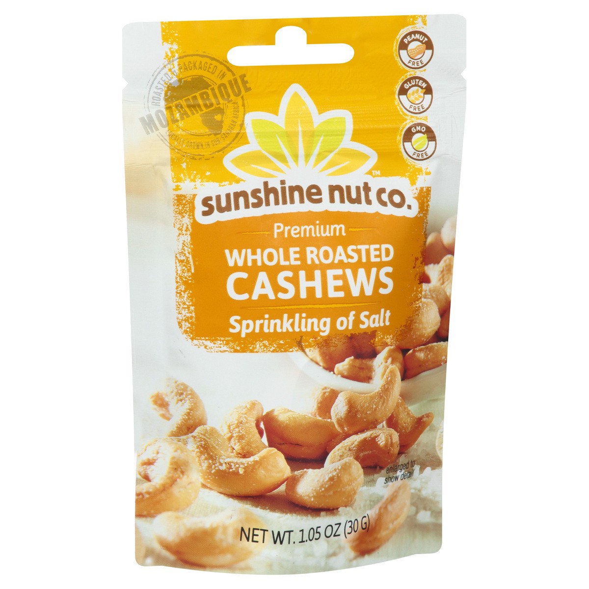 slide 2 of 11, Sunshine Nut Co. Whole Roasted Premium Sprinkling of Salt Cashews 1.05 oz, 1.05 oz