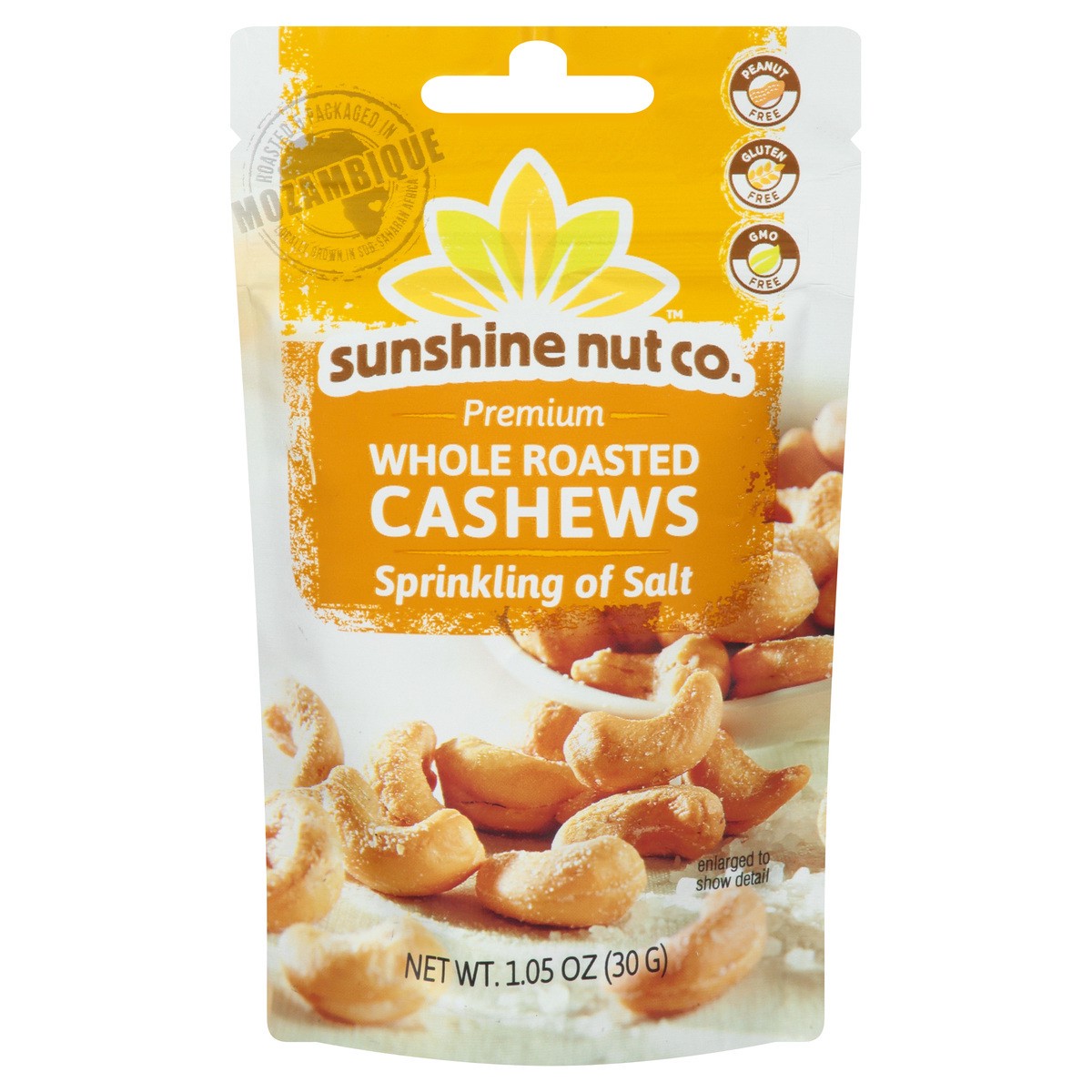 slide 1 of 11, Sunshine Nut Co. Whole Roasted Premium Sprinkling of Salt Cashews 1.05 oz, 1.05 oz