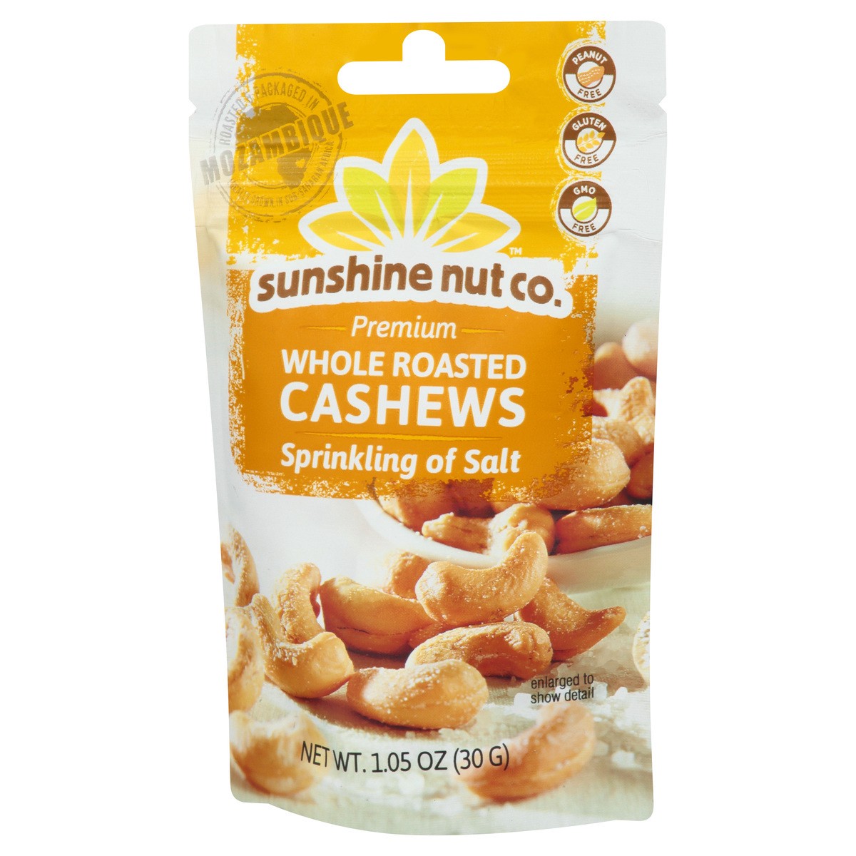 slide 8 of 11, Sunshine Nut Co. Whole Roasted Premium Sprinkling of Salt Cashews 1.05 oz, 1.05 oz