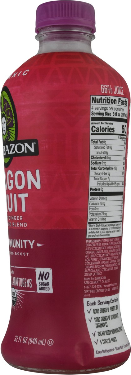 slide 7 of 9, Sambazon Organic Dragon Fruit Juice - 32 oz, 32 oz