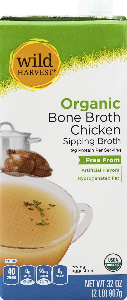 slide 9 of 9, Wild Harvest Organic Broth Bone, 32 fl oz