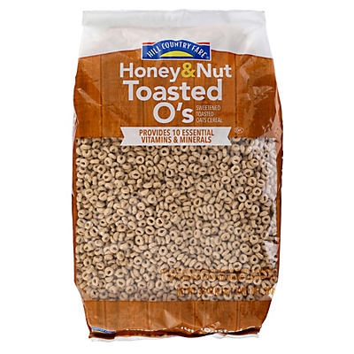 slide 1 of 1, Hill Country Fare Honey and Nut Toasted Oats Cereal, 32 oz
