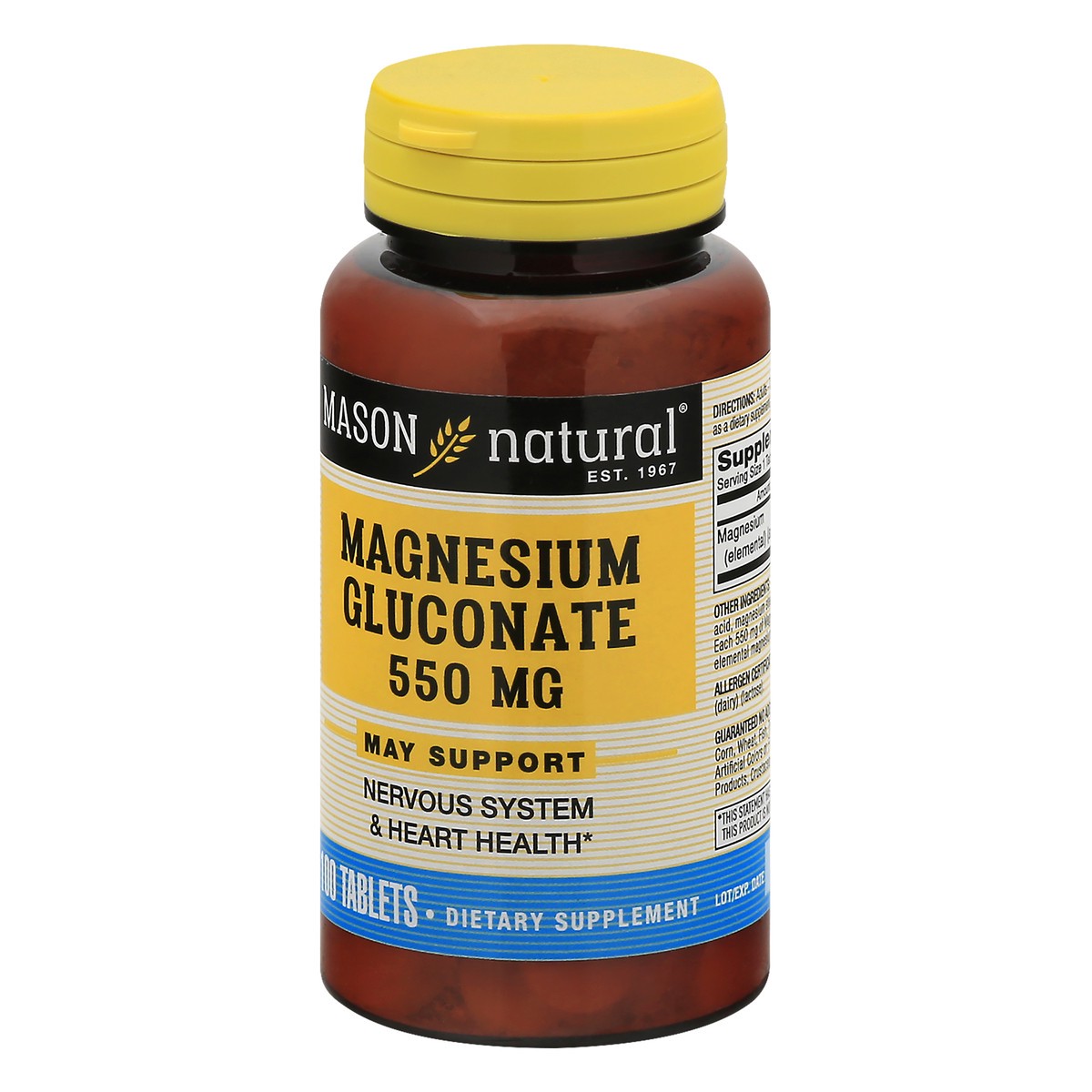 slide 10 of 13, Magnesium Gluconate 550Mg Tablets, 100 ct