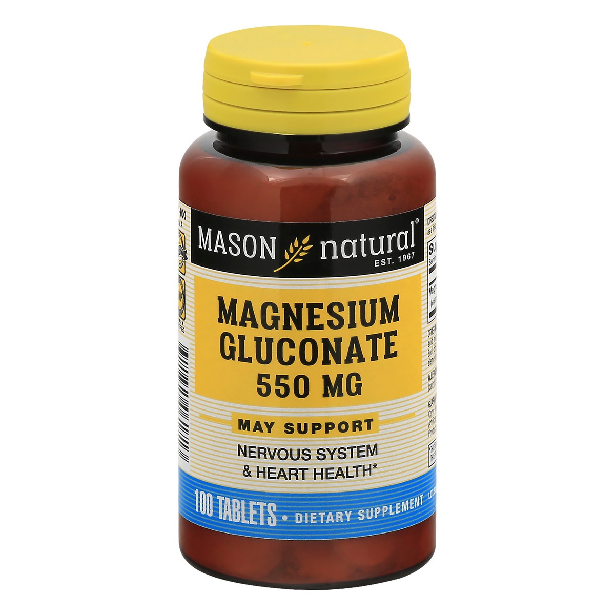 slide 13 of 13, Magnesium Gluconate 550Mg Tablets, 100 ct