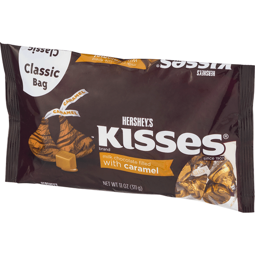 slide 15 of 18, Hershey's Kisses Milk Chocolate Filled With Caramel, 11 oz