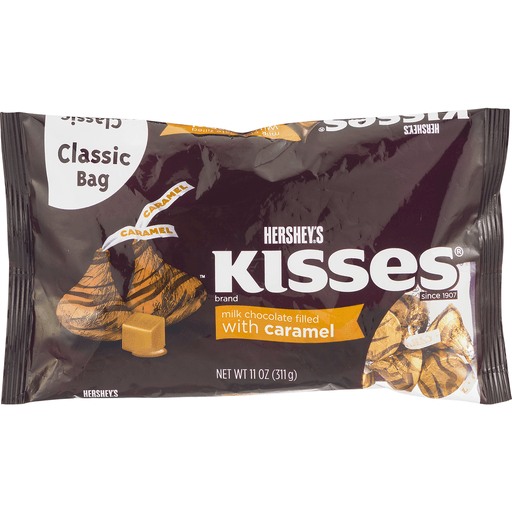 slide 11 of 18, Hershey's Kisses Milk Chocolate Filled With Caramel, 11 oz