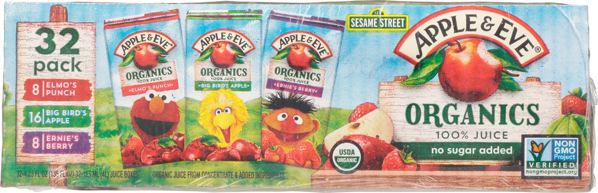 slide 12 of 13, Apple & Eve Organics Punch/Apple/Berry 100% Juice 32 - 4.23 fl oz Juice Boxes, 32 ct