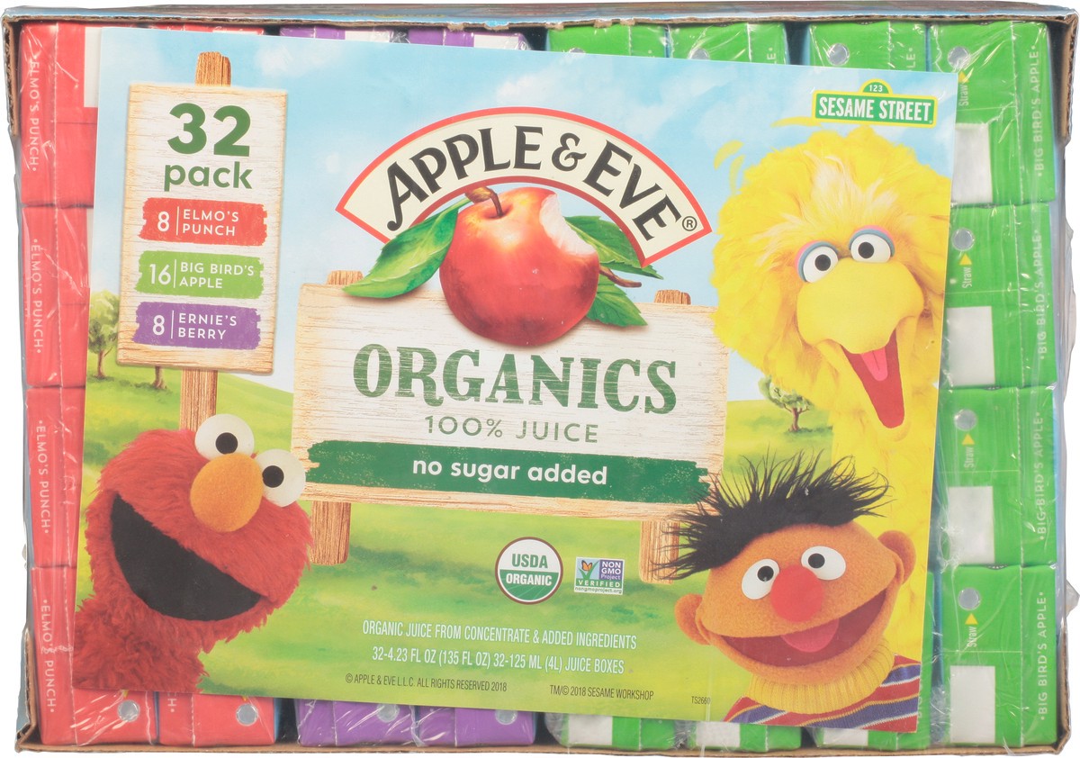 slide 8 of 13, Apple & Eve Organics Punch/Apple/Berry 100% Juice 32 - 4.23 fl oz Juice Boxes, 32 ct