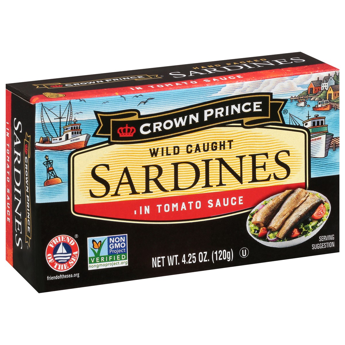 slide 13 of 13, Crown Prince In Tomato Sauce Wild Caught Sardines 4.25 oz Box, 4.25 oz