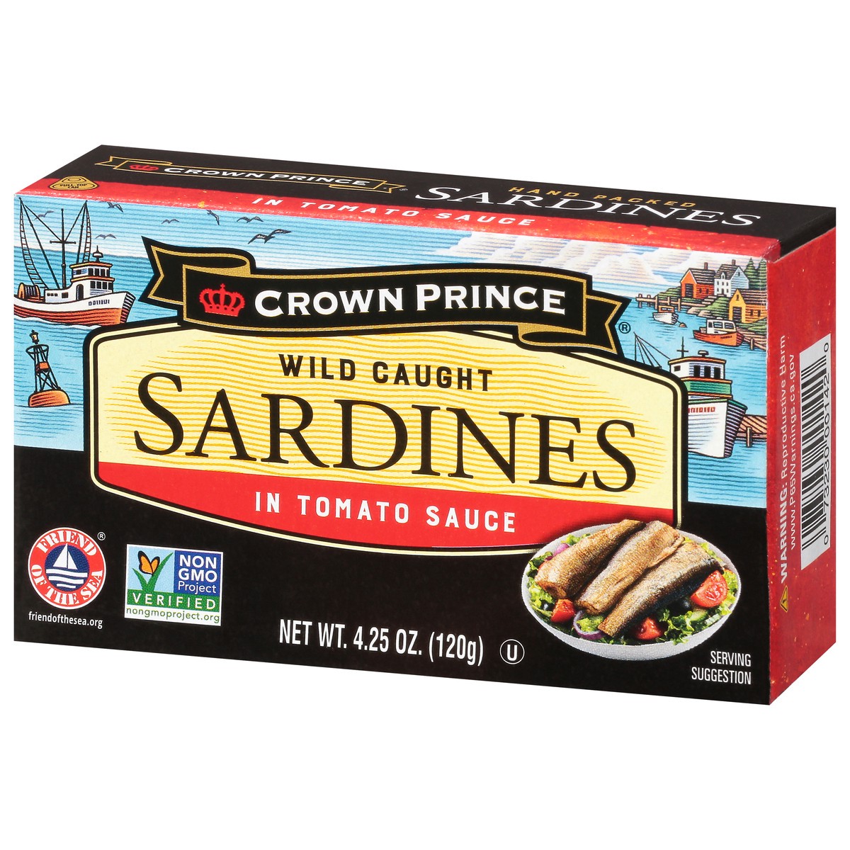 slide 7 of 13, Crown Prince In Tomato Sauce Wild Caught Sardines 4.25 oz Box, 4.25 oz