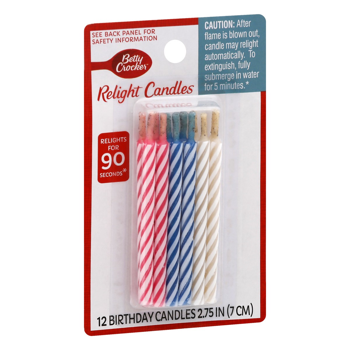 slide 4 of 9, Betty Crocker 2.75 Inch Relight Birthday Candles 12 ea, 12 ct