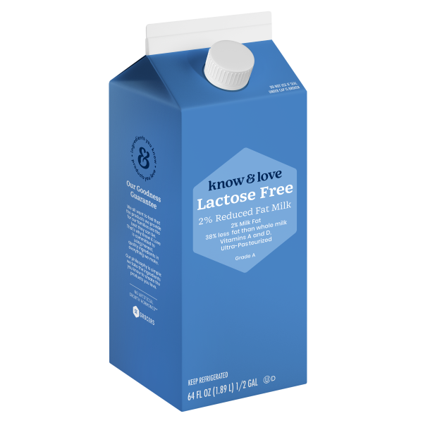 slide 1 of 1, know & love 2% Lactose Free Milk 64 Ounces, 64 oz