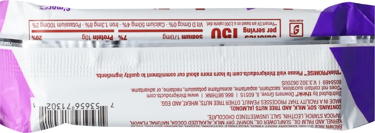 slide 7 of 13, think! Protein+ S'mores Protein Bar 1.41 oz, 1.41 oz