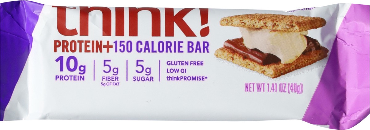 slide 8 of 13, think! Protein+ S'mores Protein Bar 1.41 oz, 1.41 oz