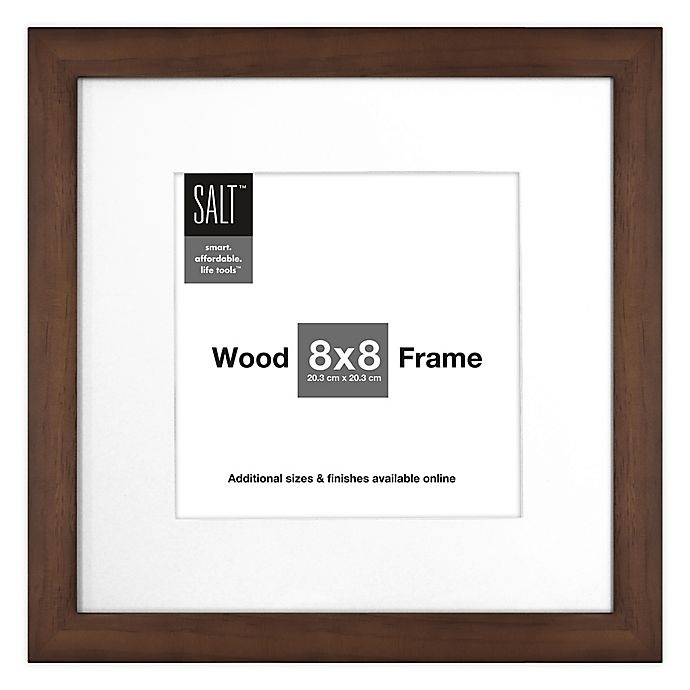 slide 1 of 2, SALT Matted Wood Picture Frame - Walnut, 8 in x 8 in