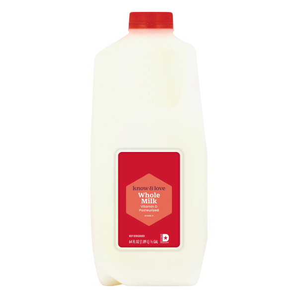 slide 1 of 1, know & love Vitamin D Homogenized Milk 1 Half Gallon, 64 oz