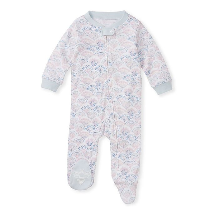 slide 1 of 3, Burt's Bees Baby Newborn Iridescent Sun Organic Cotton Sleep'N Play Footie - Blue, 1 ct