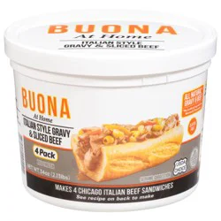 Buona At Home Italian Style Gravy & Sliced Beef - 4 ea