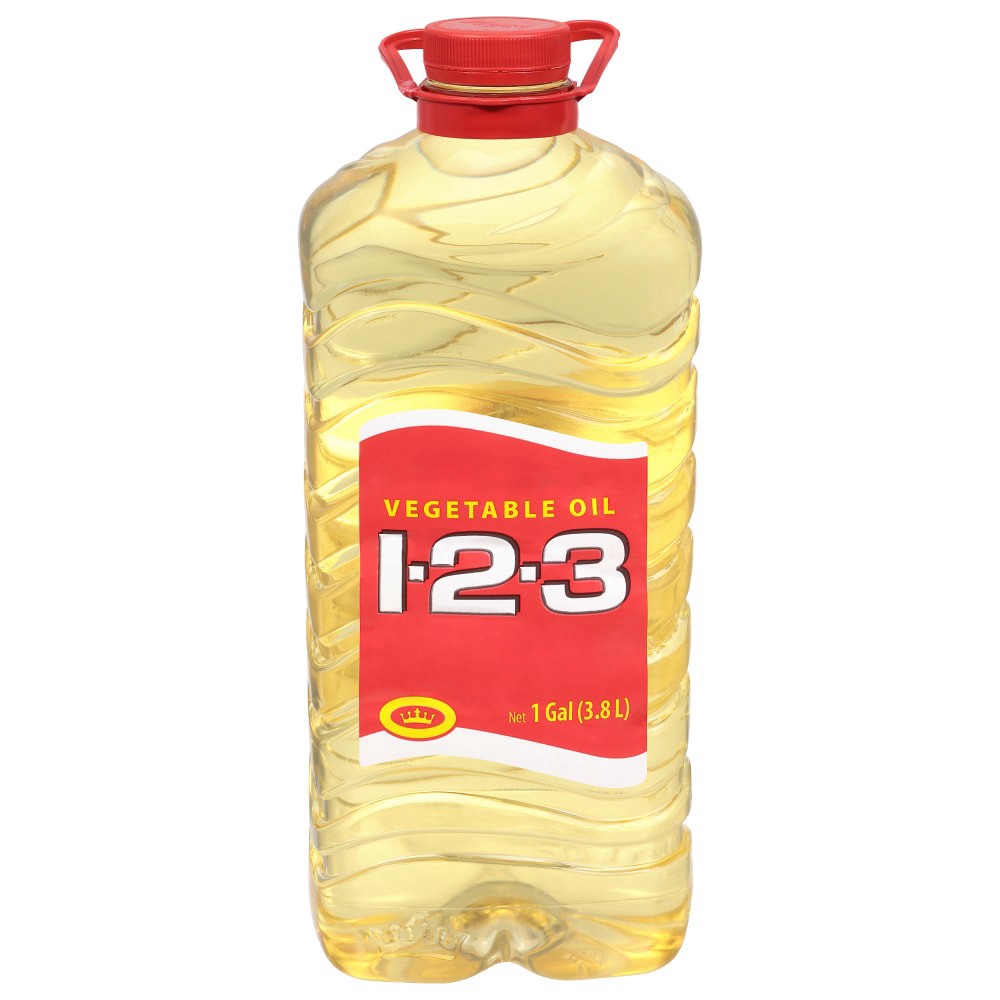slide 1 of 1, 1-2-3 Vegetable Oil, 128 fl oz