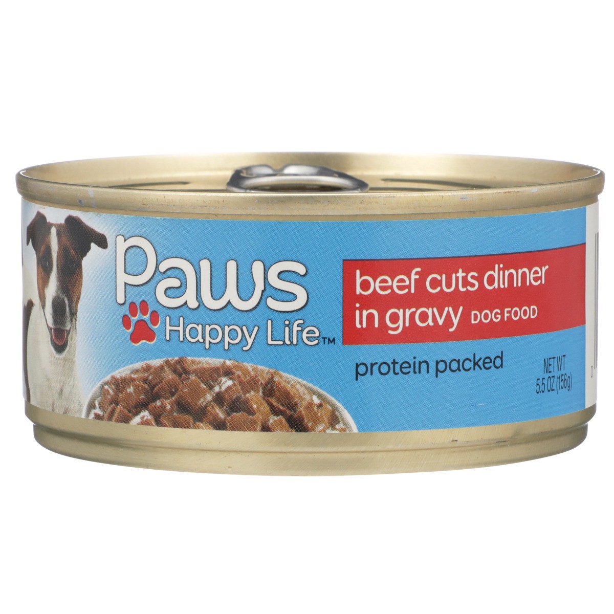 slide 2 of 11, Paws Happy Life Beef Cuts Dinner In Gravy Dog Food, 5.5 oz