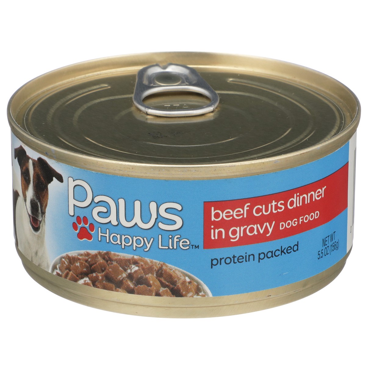 slide 1 of 11, Paws Happy Life Beef Cuts Dinner In Gravy Dog Food, 5.5 oz