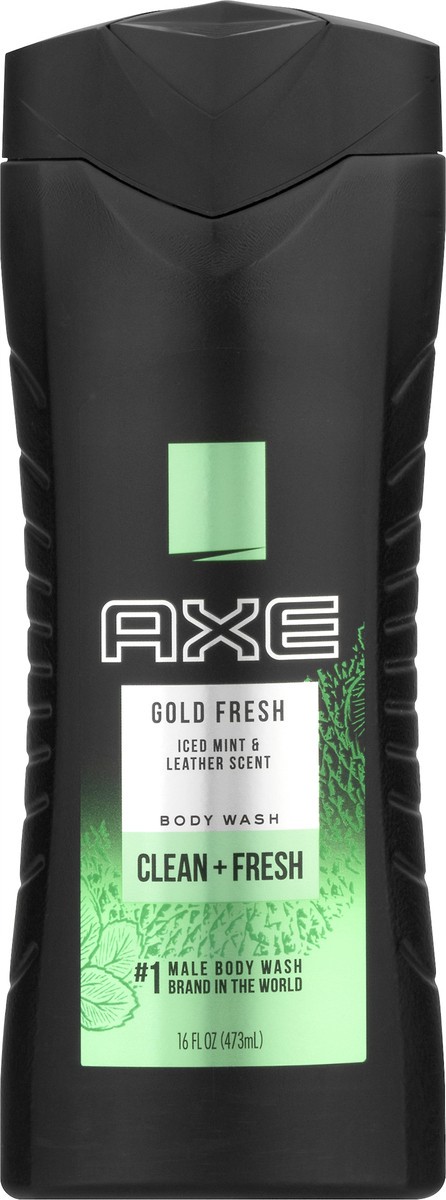 slide 5 of 11, AXE Gold Fresh Clean+Fresh Iced Mint & Leather Body Wash 16.0 oz, 16 oz