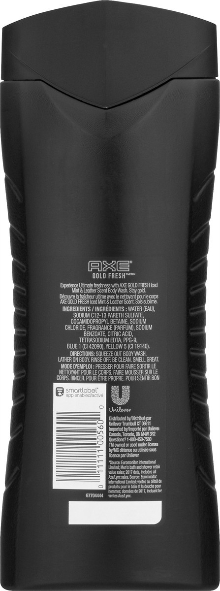 slide 6 of 11, AXE Gold Fresh Clean+Fresh Iced Mint & Leather Body Wash 16.0 oz, 16 oz