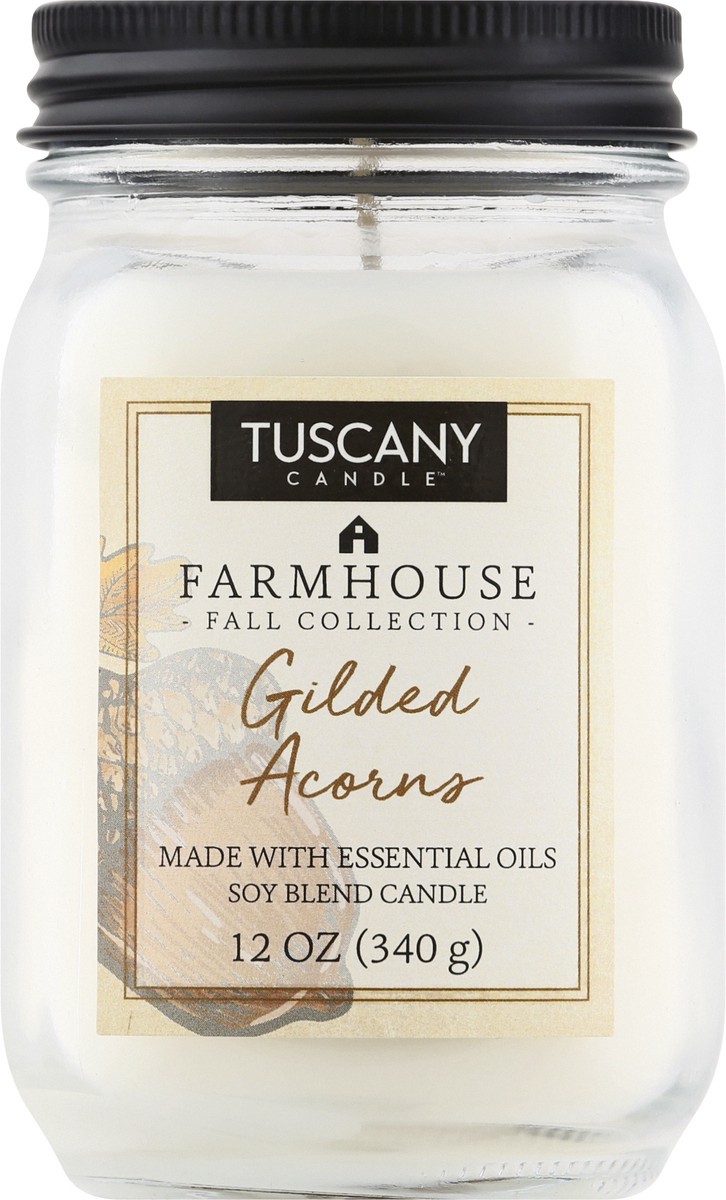 slide 4 of 7, Tuscany Candle Farmhouse Jar Candle Gild Acorn, 12 oz