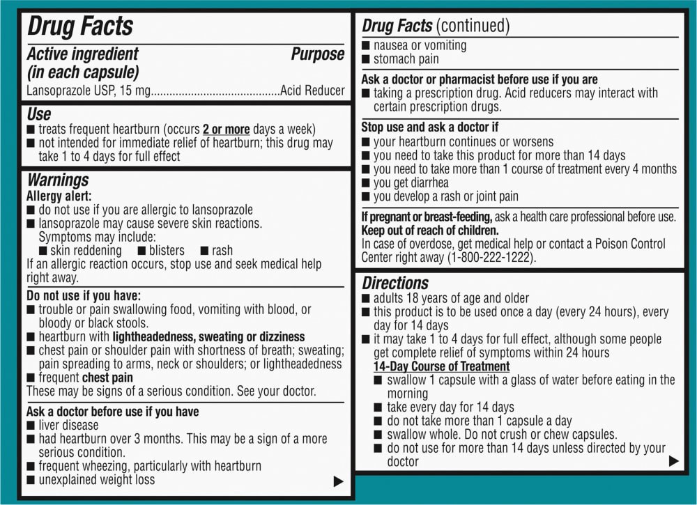 slide 4 of 6, Kroger 24 Hour Delayed-Release Lansoprazole Acid Reducer Capsules, 42 ct