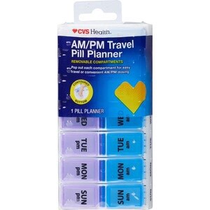 slide 1 of 1, CVS Health Am/Pm Travel Pill Planner, 1 ct