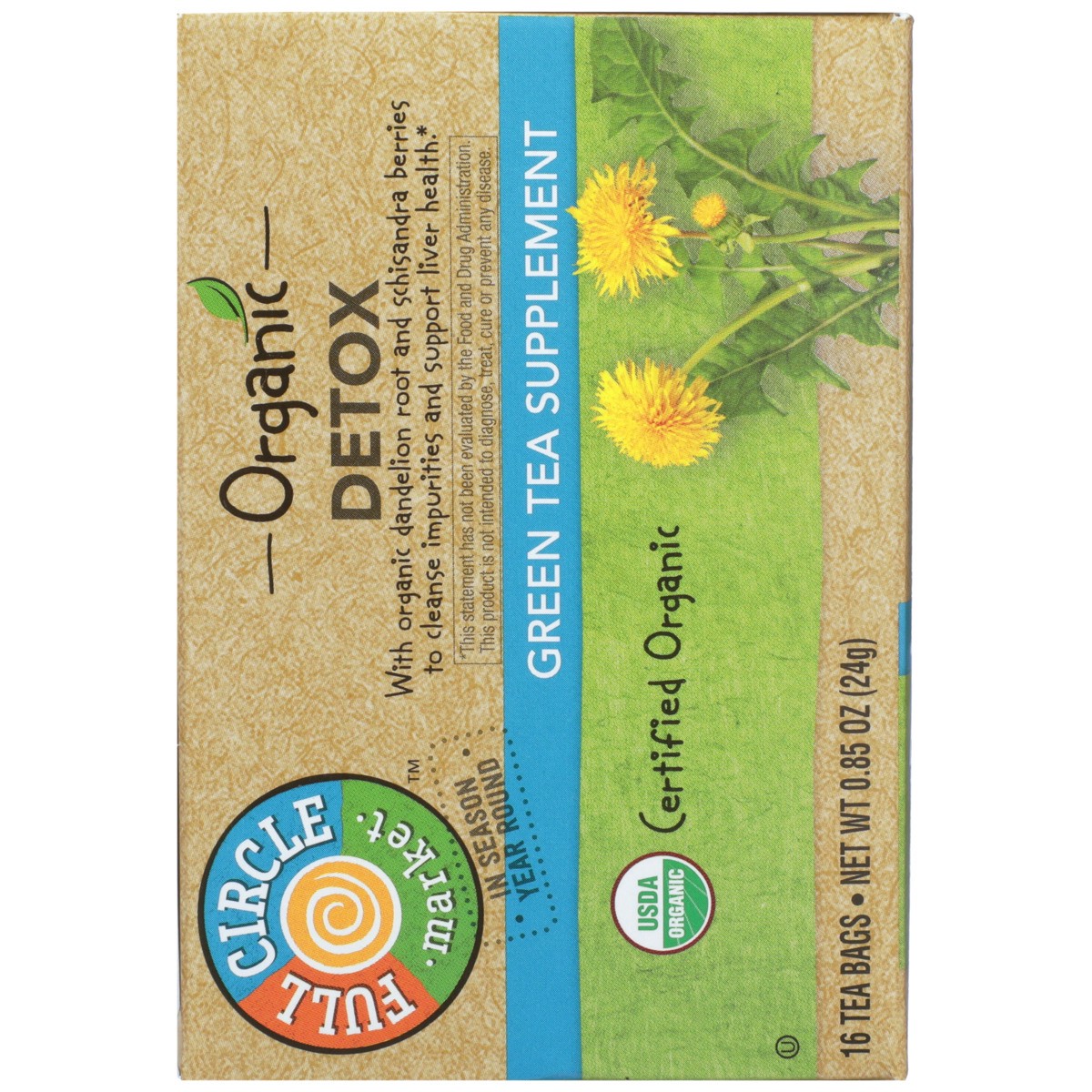 slide 4 of 8, Full Circle Market Tea Bags Functional Detox Organic - 0.85 oz, 16 ct