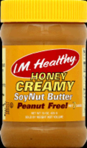 slide 1 of 1, I.M. Healthy Peanut Free Honey Creamy Soy Nut Butter, 15 oz