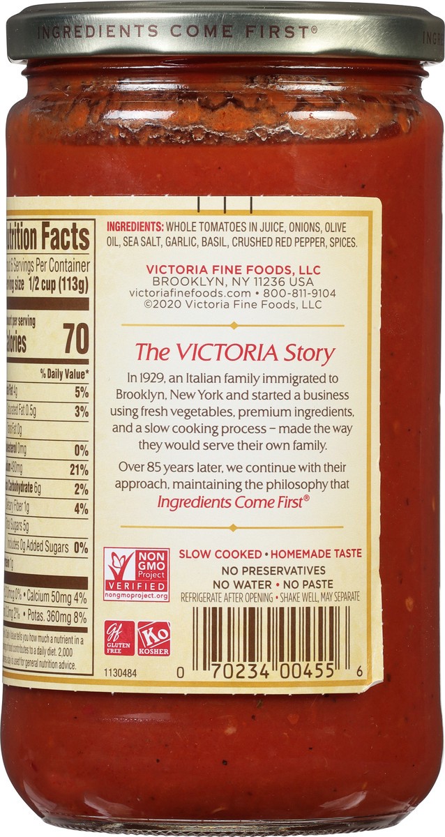 slide 4 of 9, Victoria Spicy Marinara Sauce, 24 oz, 24 oz