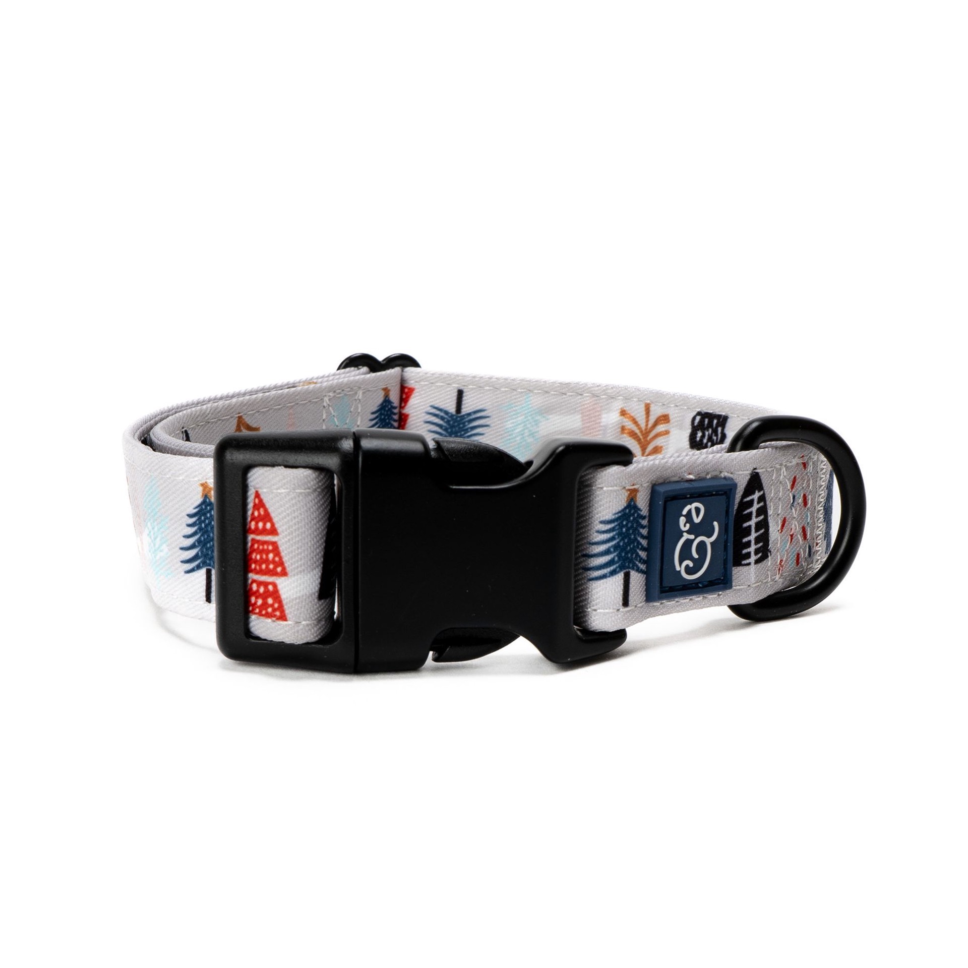 slide 1 of 1, Lucy & Co. Holiday Frosted Forest Dog Collar, LG