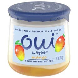 Oui by Yoplait French Style Mango Whole Milk Yogurt, 5 OZ Jar