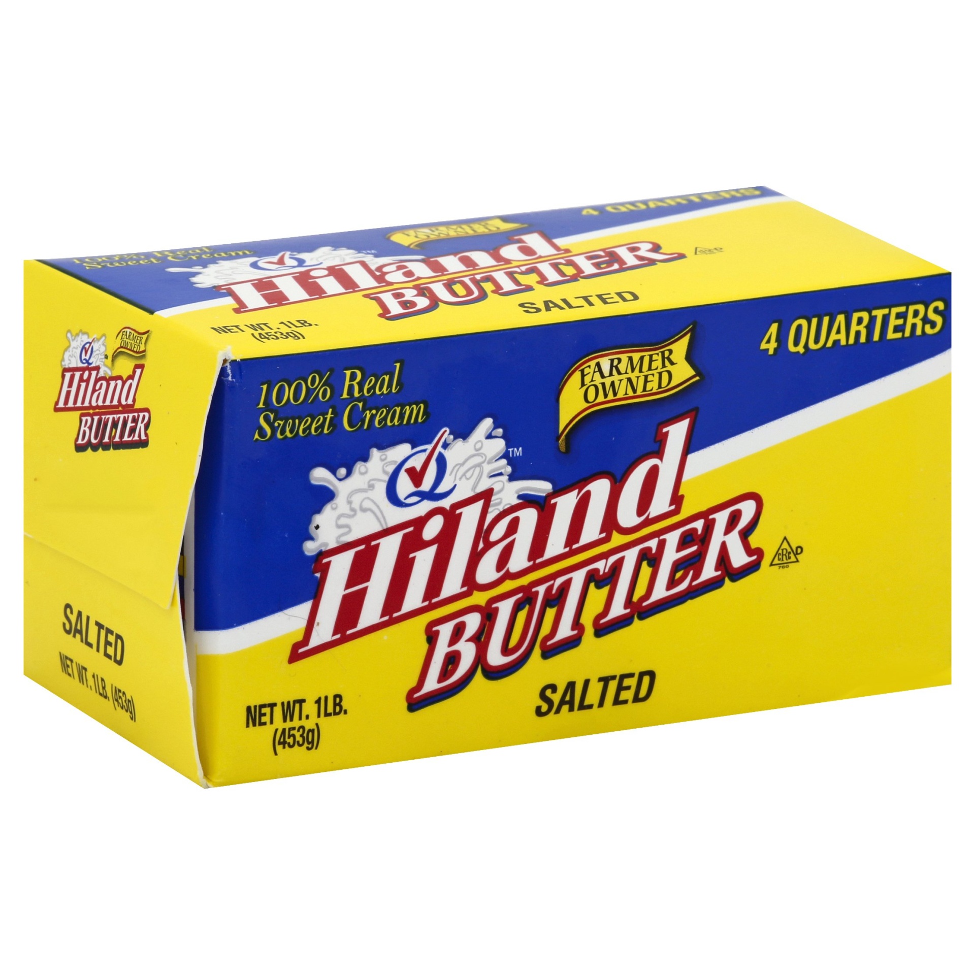 slide 1 of 1, Hiland Dairy Salted Butter, 4 ct; 4 oz