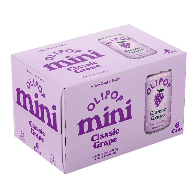 slide 5 of 7, Olipop Classic Grape Mini Soda 45 fl oz, 45 fl oz