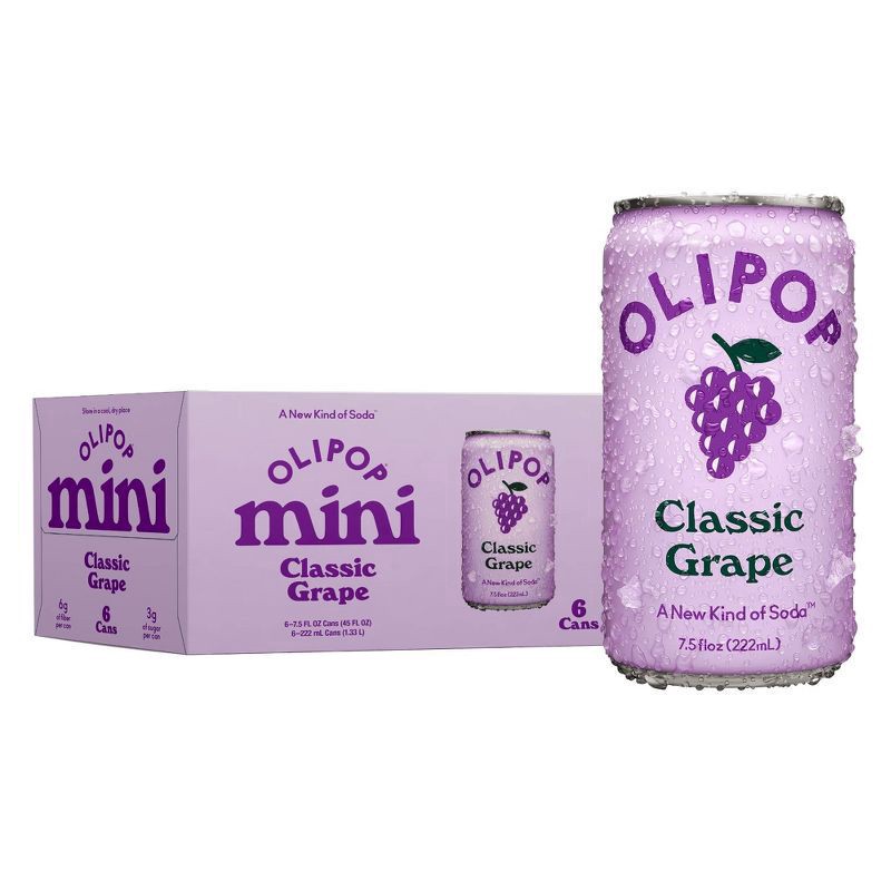 slide 1 of 7, Olipop Classic Grape Mini Soda 45 fl oz, 45 fl oz