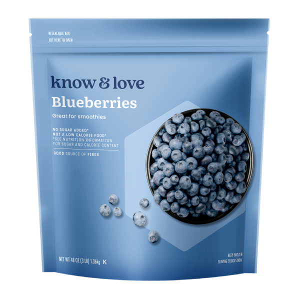 slide 1 of 1, know & love Blueberries Frozen Fruit 48 Ounces, 48 oz