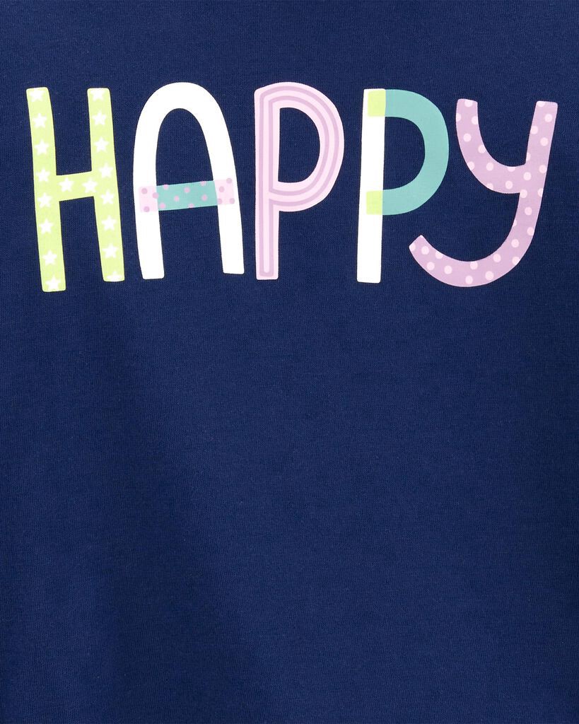 slide 2 of 2, Carter's Toddler Happy Cotton Blend Peplum Tee Navy 3T, 1 ct