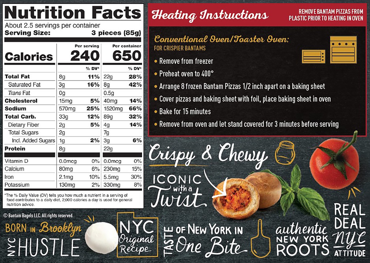 slide 8 of 8, Bantam Pizzas Pepperoni Mini Stuffed Pizzas 8 - 1 oz Pizzas, 8 ct