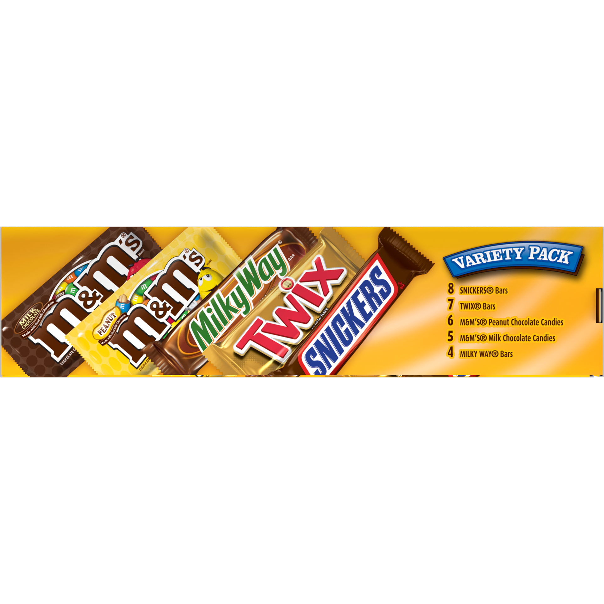slide 5 of 5, M&M's, Snickers and More Chocolate Candy Bars, Variety Pack, 30-count, 53.66 oz
