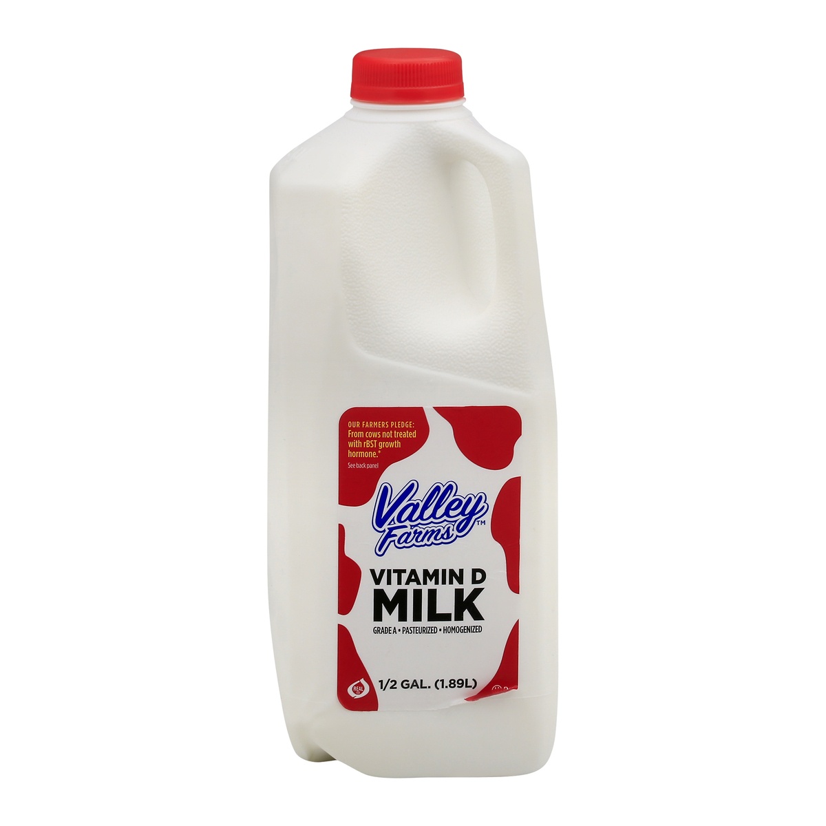 slide 1 of 1, Valley Farms Milk, Vitamin D, 1/2 gal