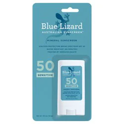 Blue Lizard Sensitive Mineral Sunscreen Stick Broad Spectrum SPF 50 - 0.5 oz