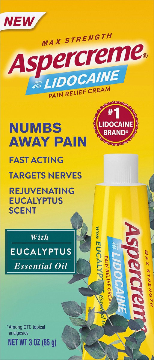 slide 3 of 5, Aspercreme Lidocaine Cream with Eucalyptus Essential Oil 3oz, 3 oz