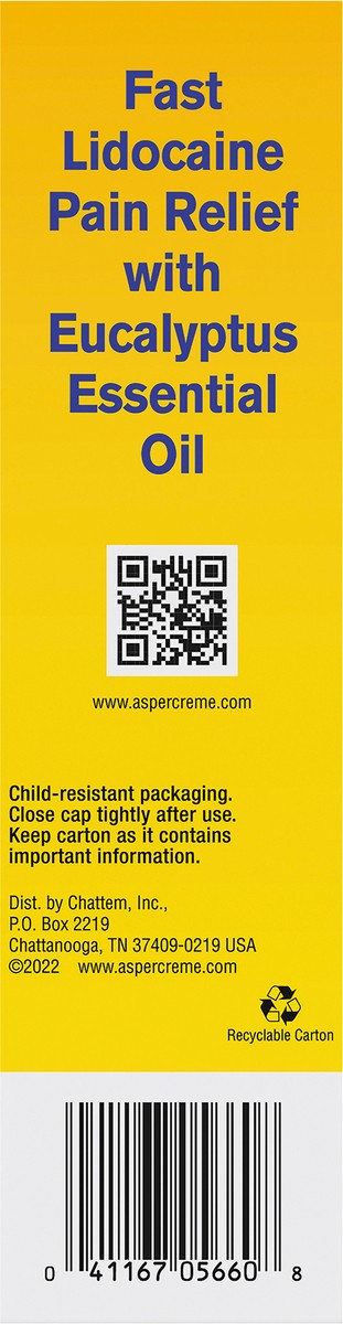 slide 5 of 5, Aspercreme Lidocaine Cream with Eucalyptus Essential Oil 3oz, 3 oz