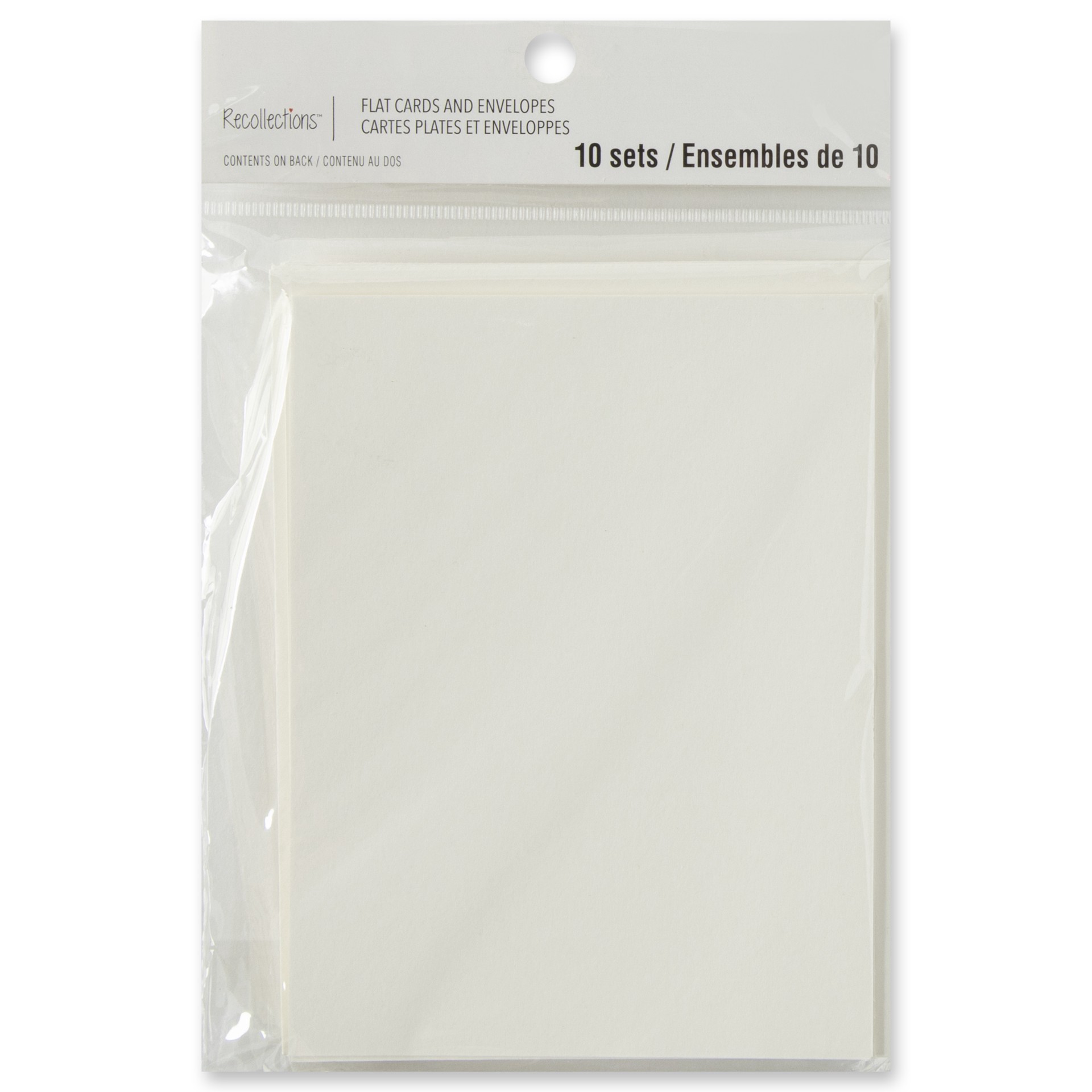 slide 4 of 6, 10 Sets Of Ivory Flat Envelopes & Cards By Recollections, 4.25" X 5.5", 4.25 in x 5.5 in