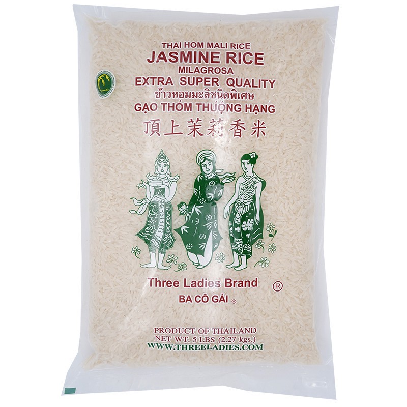 slide 1 of 1, Three Ladies Jasmine Rice, 5 lb