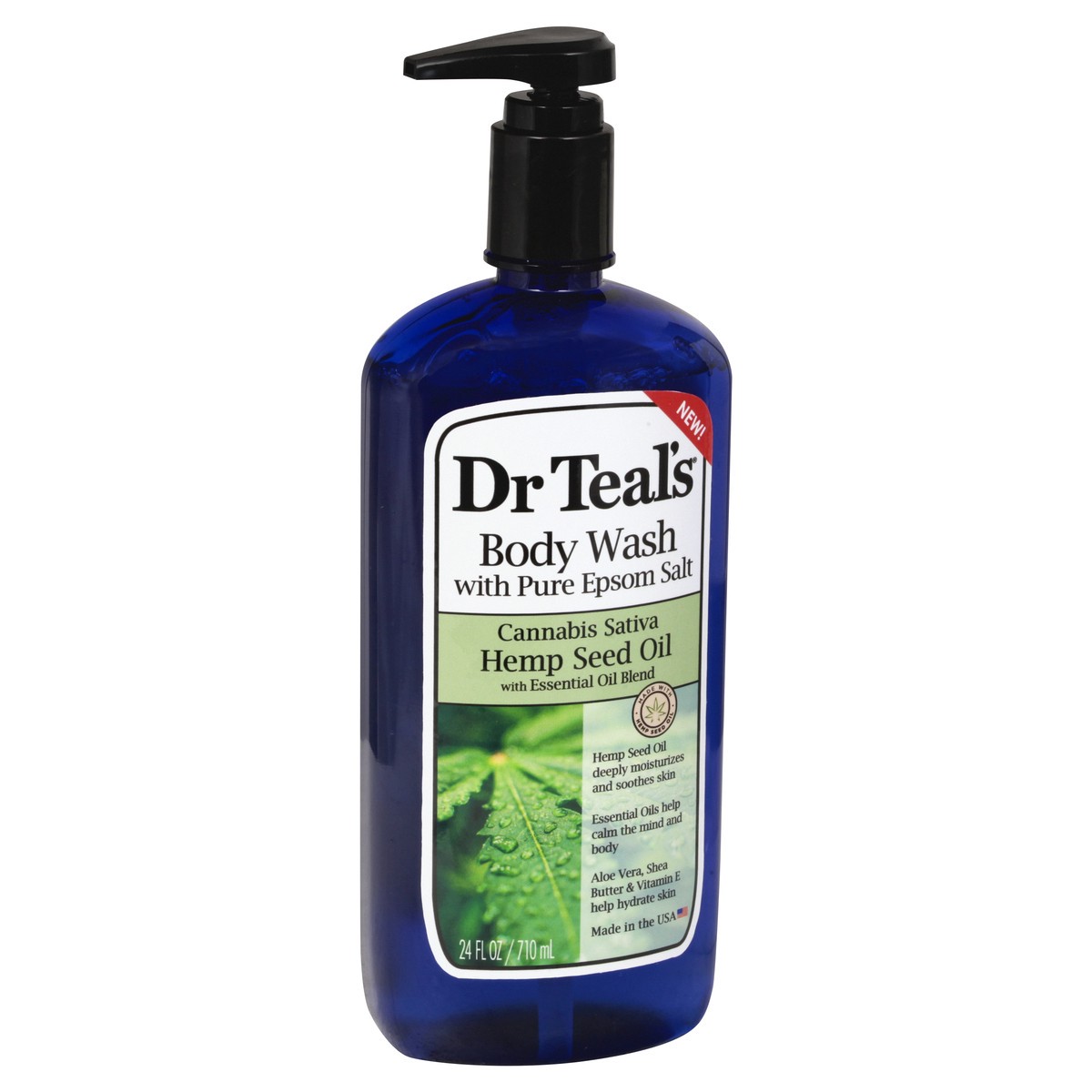 slide 3 of 9, Dr. Teal's with Pure Epsom Salt Hemp Seed Oil Body Wash 24 oz, 24 oz