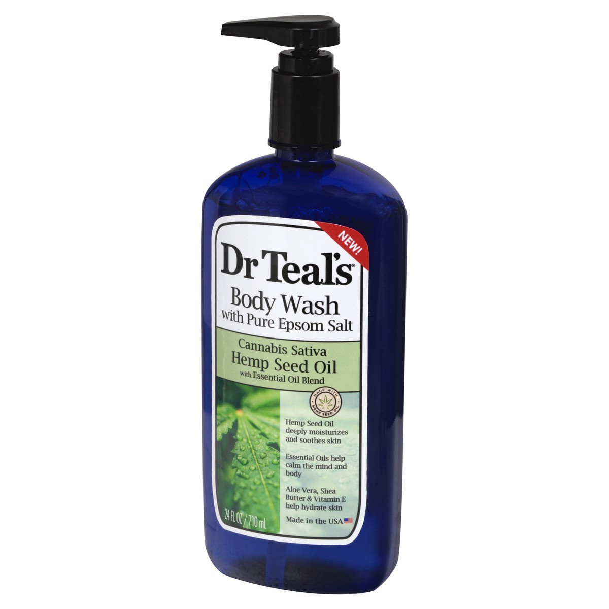 slide 5 of 9, Dr. Teal's with Pure Epsom Salt Hemp Seed Oil Body Wash 24 oz, 24 oz